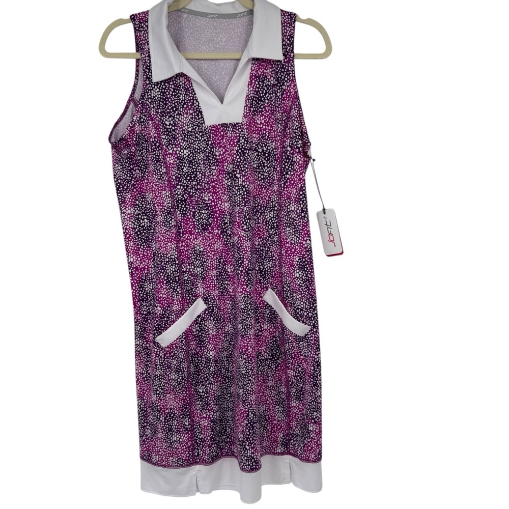 Jofit Women’s Side Medium Wide Placket Golf Tennis pickleball Dress purple NWT